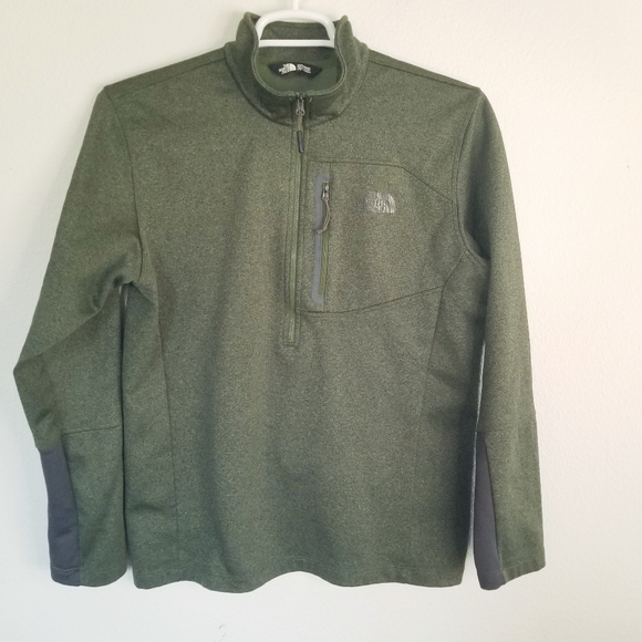 The North Face Other - The North Face Green Thermal Jacket Fleece Lined Half Zip Mens L